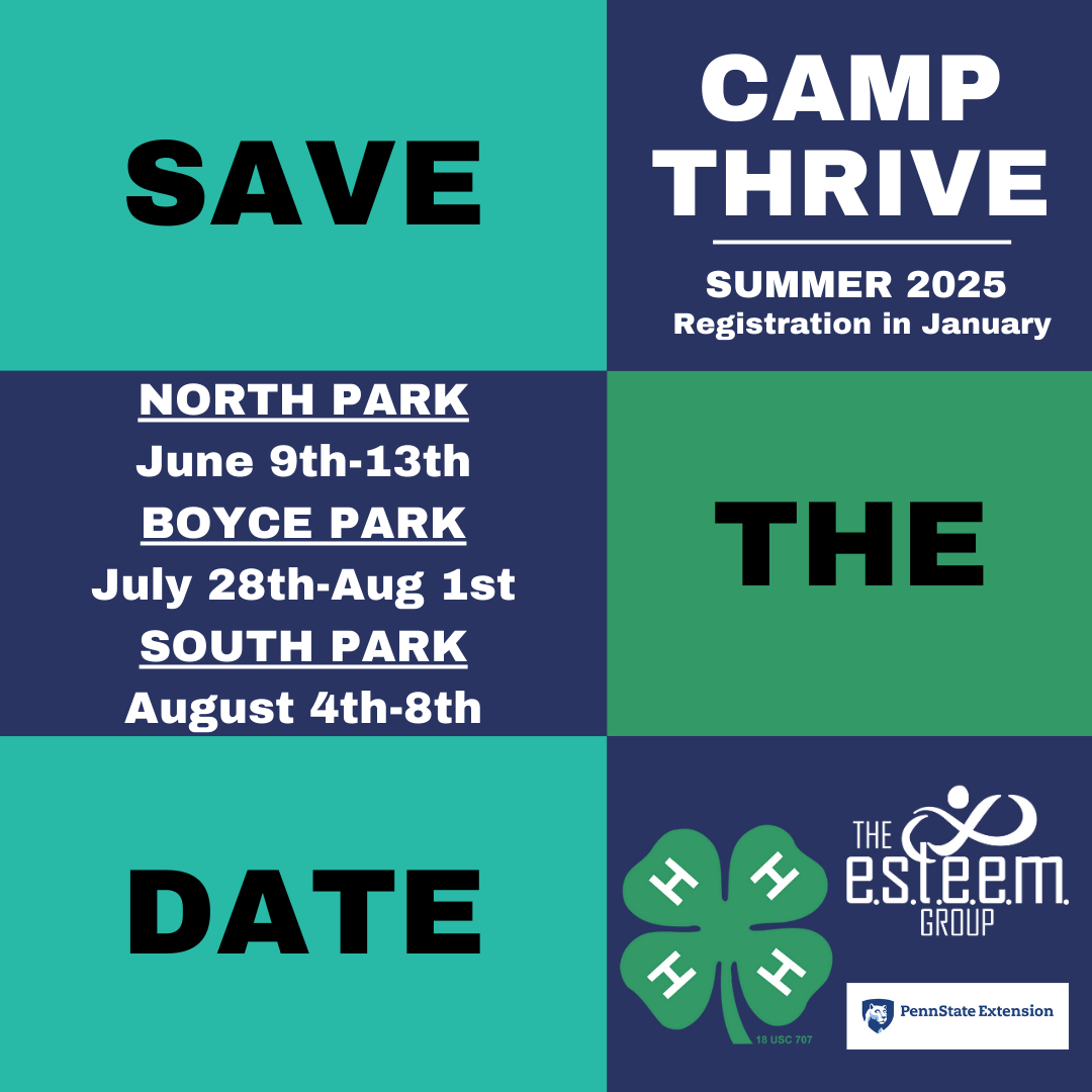 Save the date camp thrive